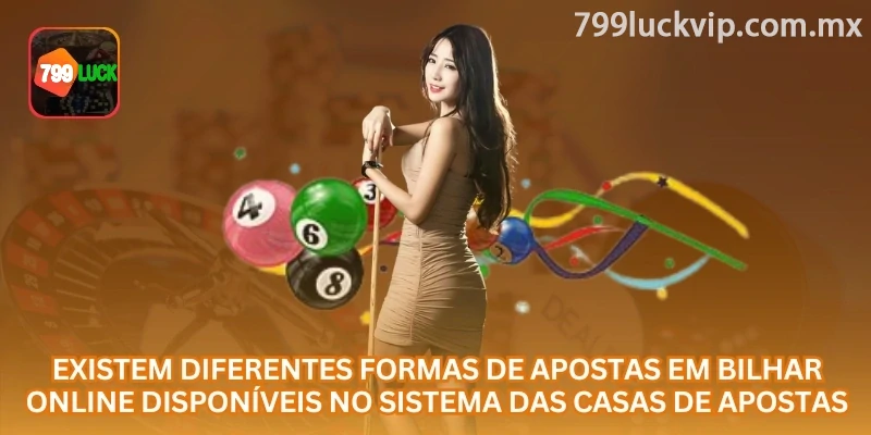Os mercados de bilhar podem incluir vencedor da partida, campeão do torneio, handicap, total de jogos e resultado exato.